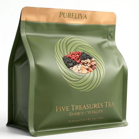 Five Treasures Tea — Natural Energy & Vitality