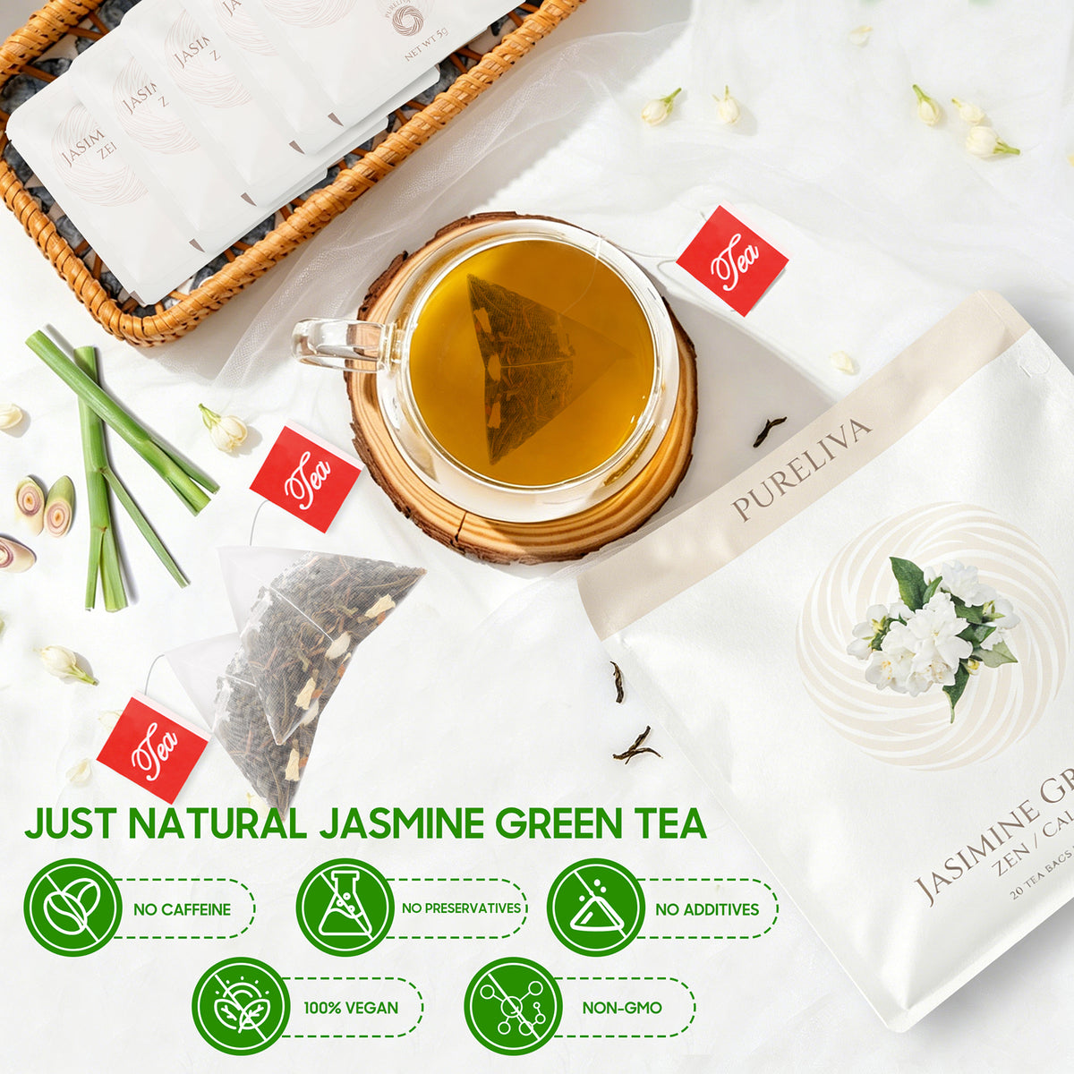 Jasmine Green Tea — Zen & Calm Focus